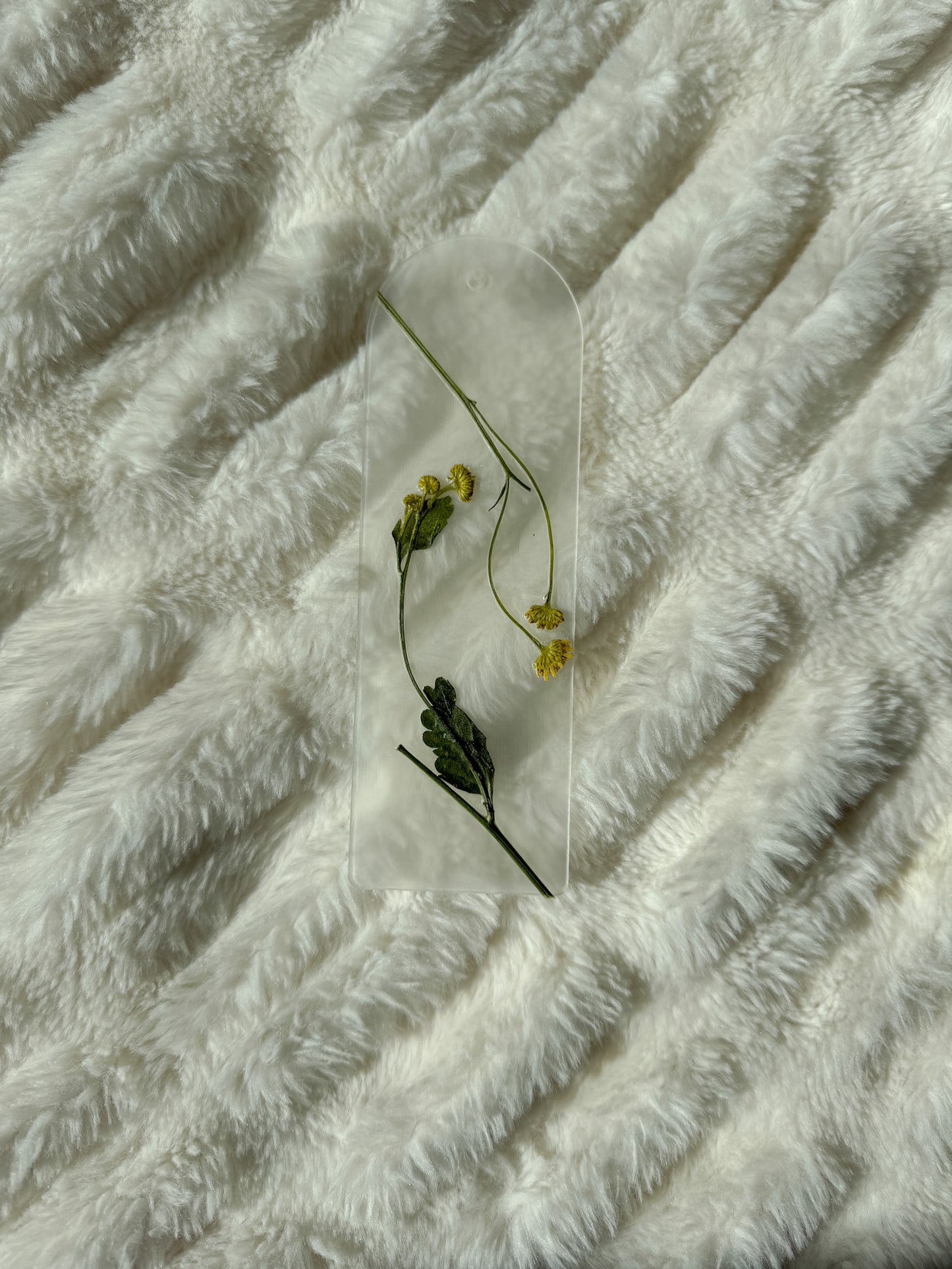Yellow Dream Pressed Flower Acrylic Bookmark