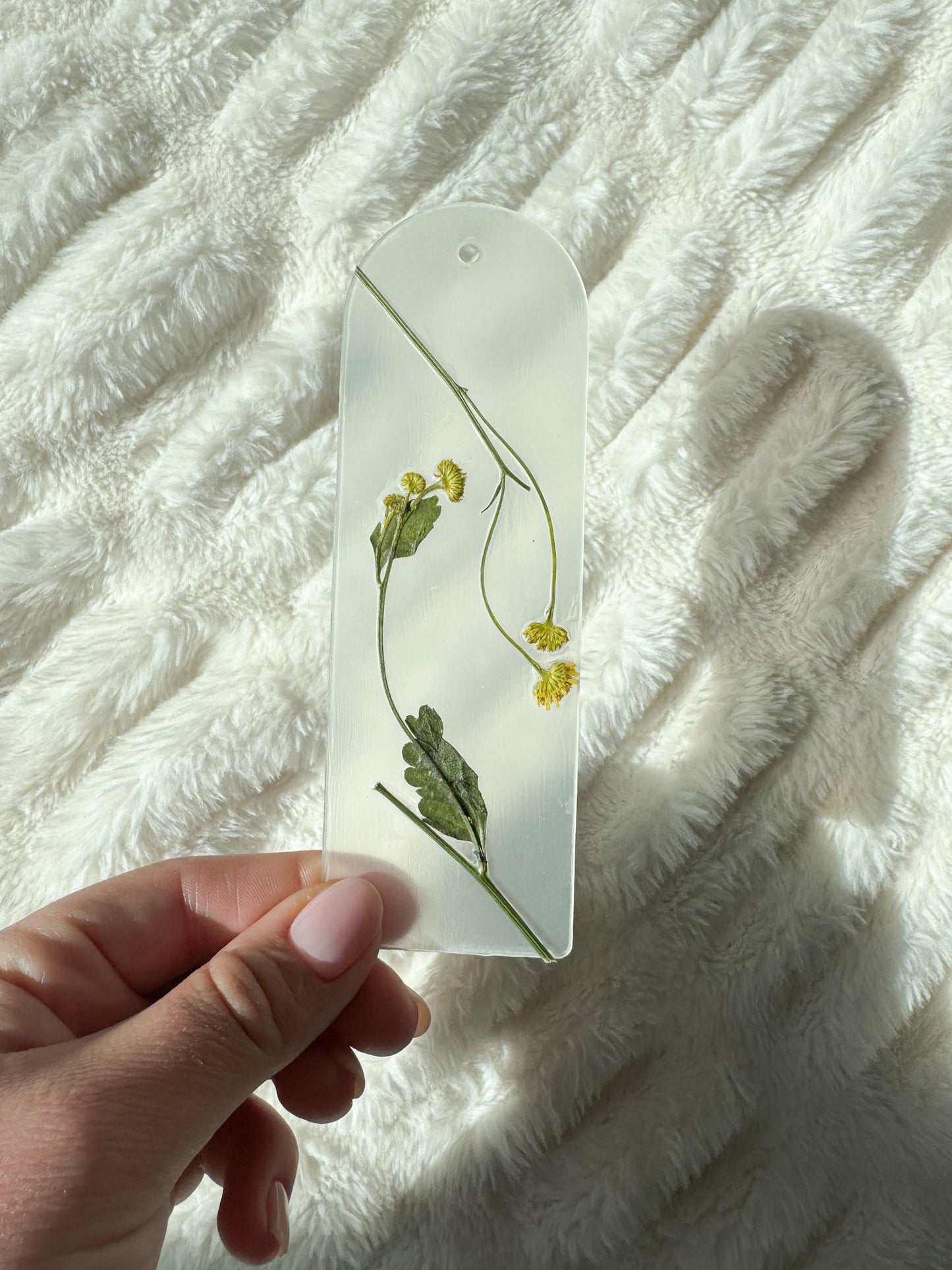 Yellow Dream Pressed Flower Acrylic Bookmark