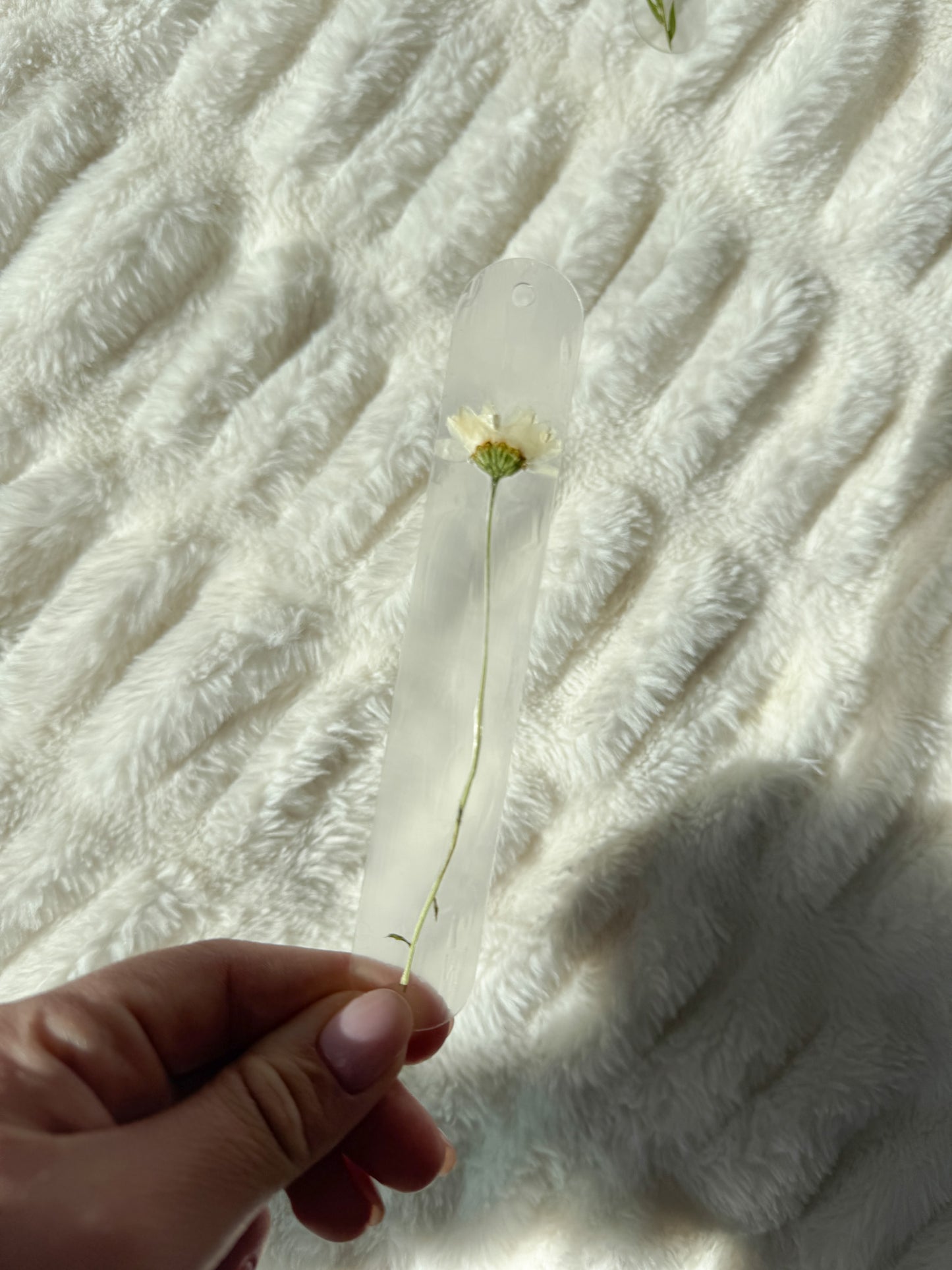 Petals Pressed Flower Acrylic Bookmark