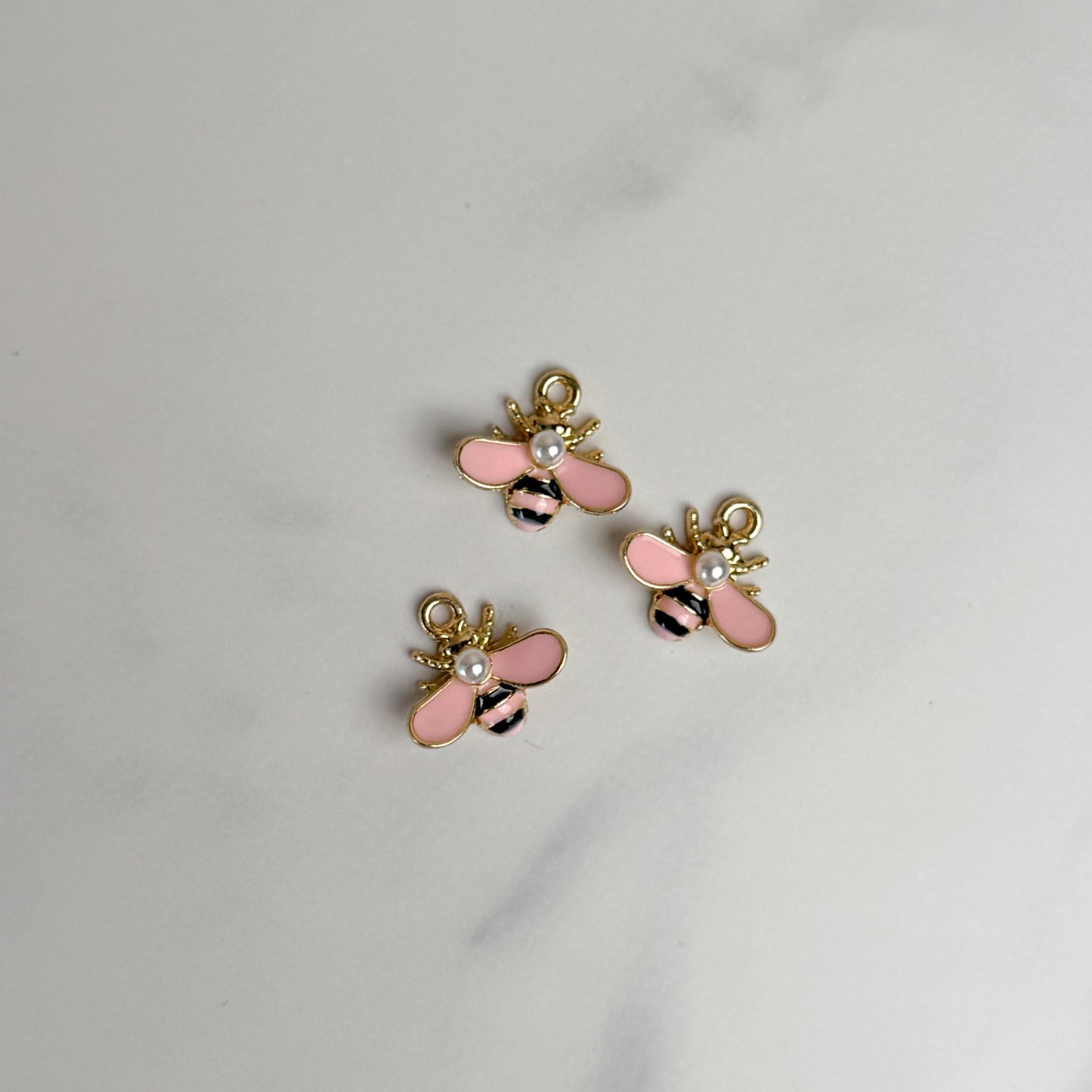 Pink Pearl Bee Charm