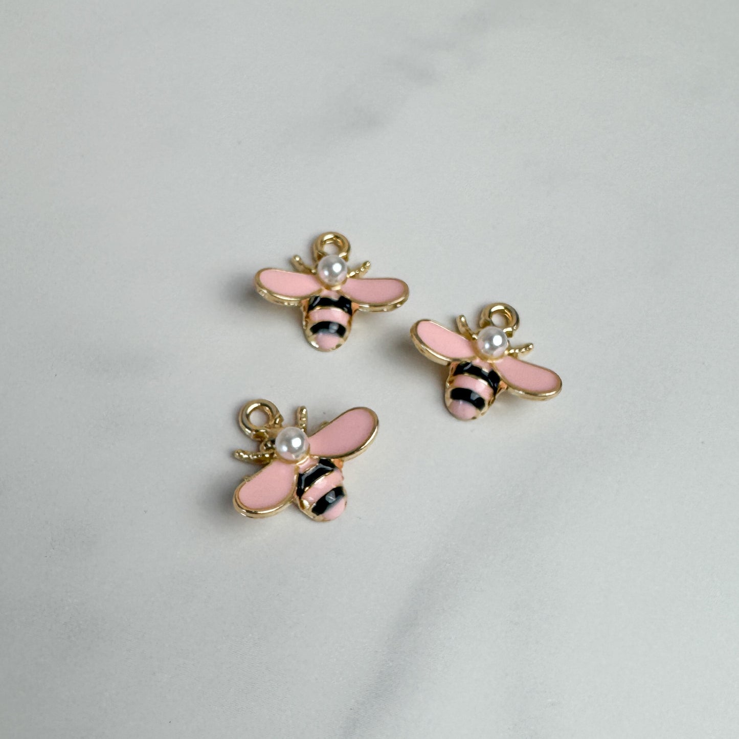 Pink Pearl Bee Charm
