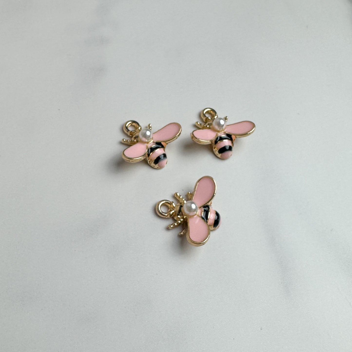 Pink Pearl Bee Charm