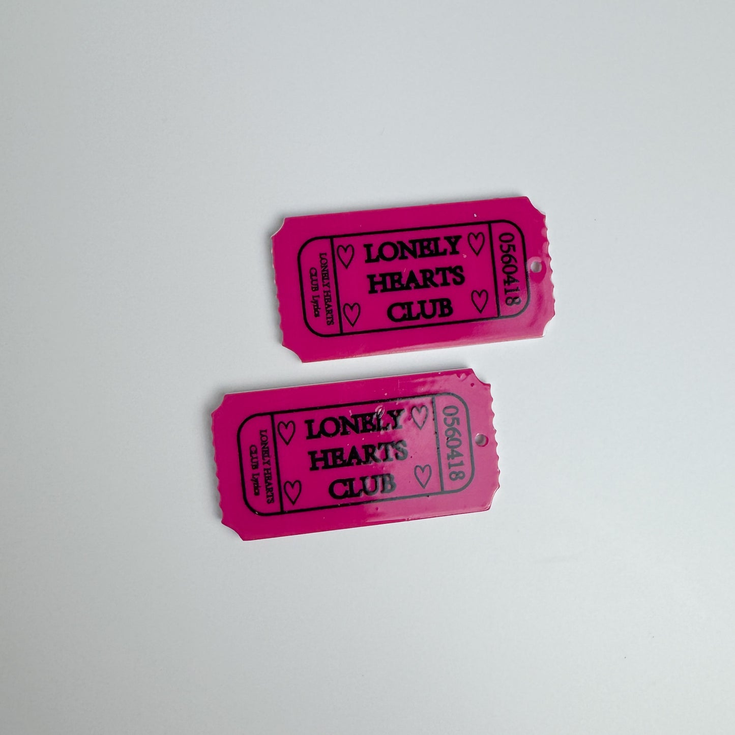 Lonely Hearts Club Ticket Charm