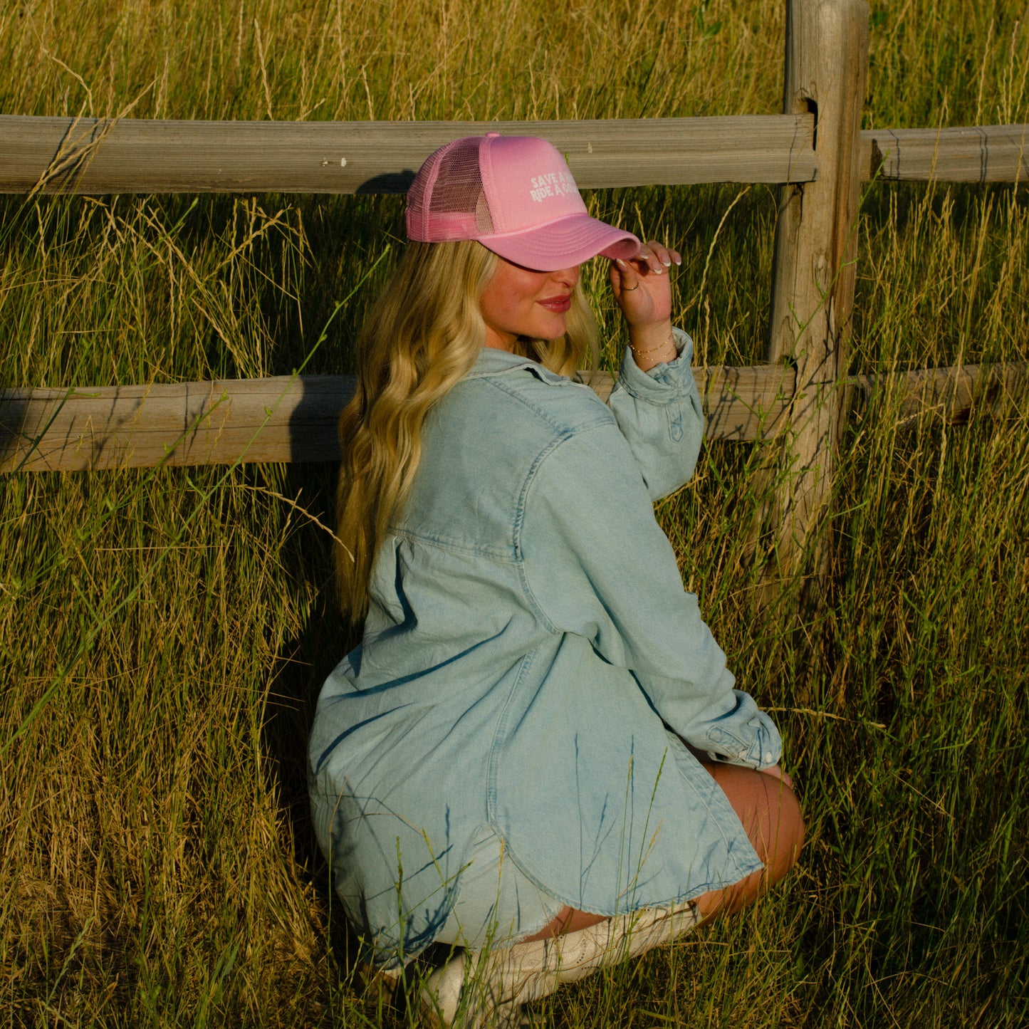 Save A Horse Light Pink Hat
