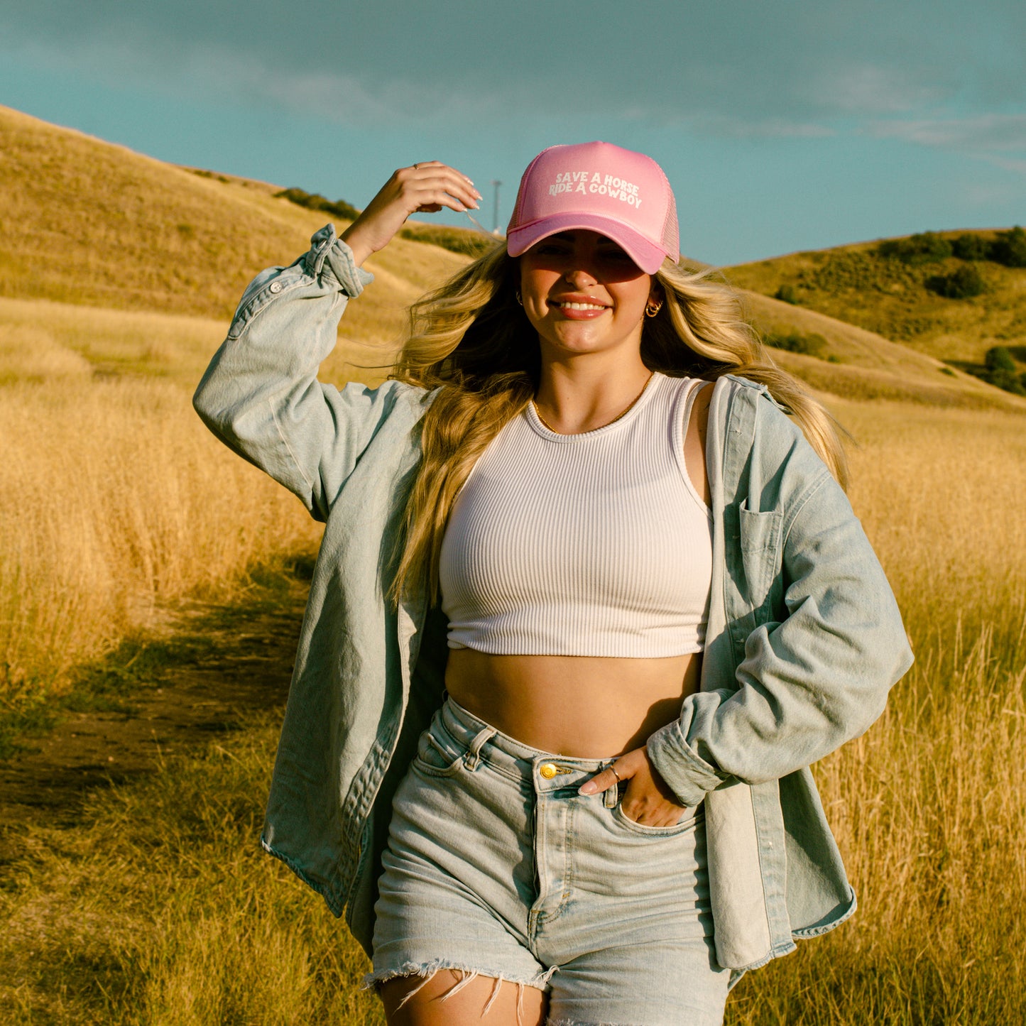Save A Horse Light Pink Hat