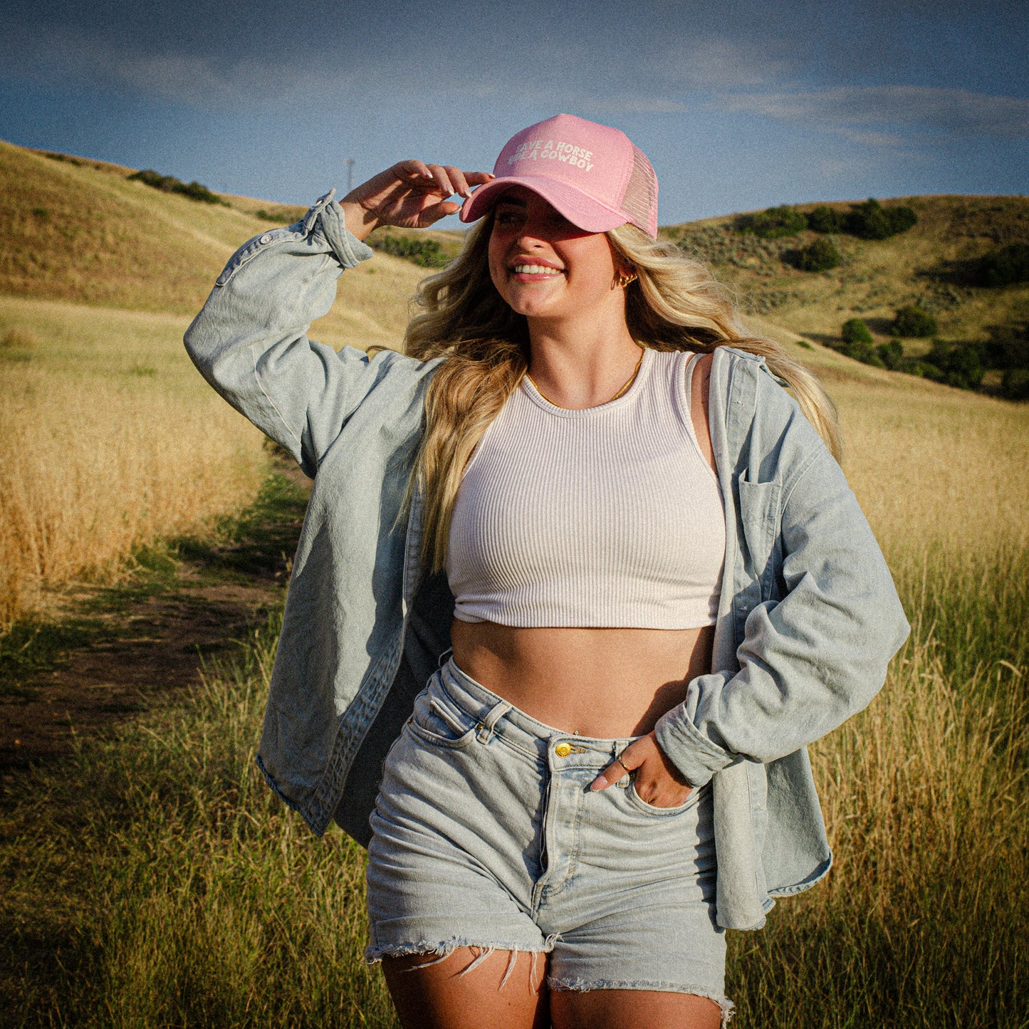 Save A Horse Light Pink Hat