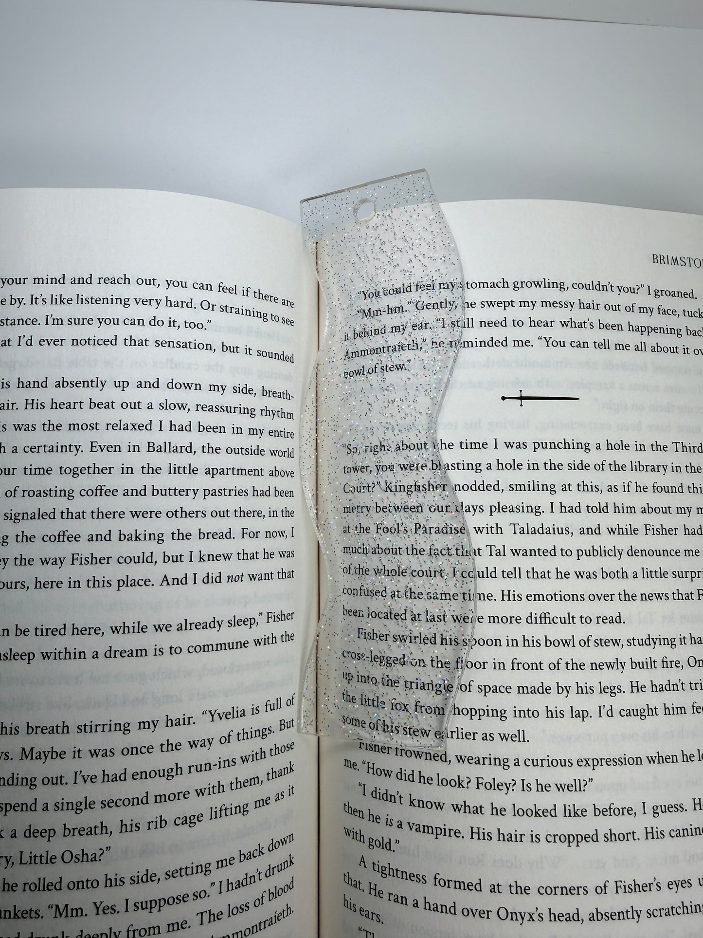 Glitter Wave Acrylic Bookmark