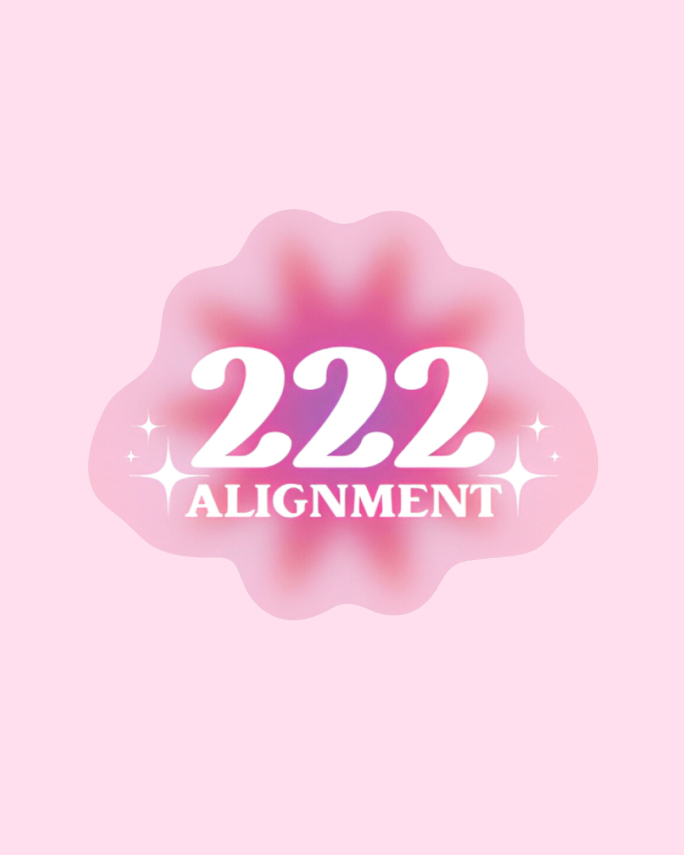 222 Pink and White Sticker