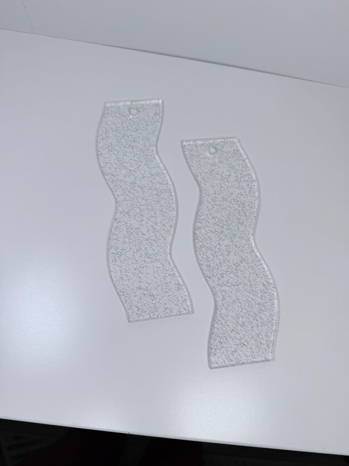 Glitter Wave Acrylic Bookmark