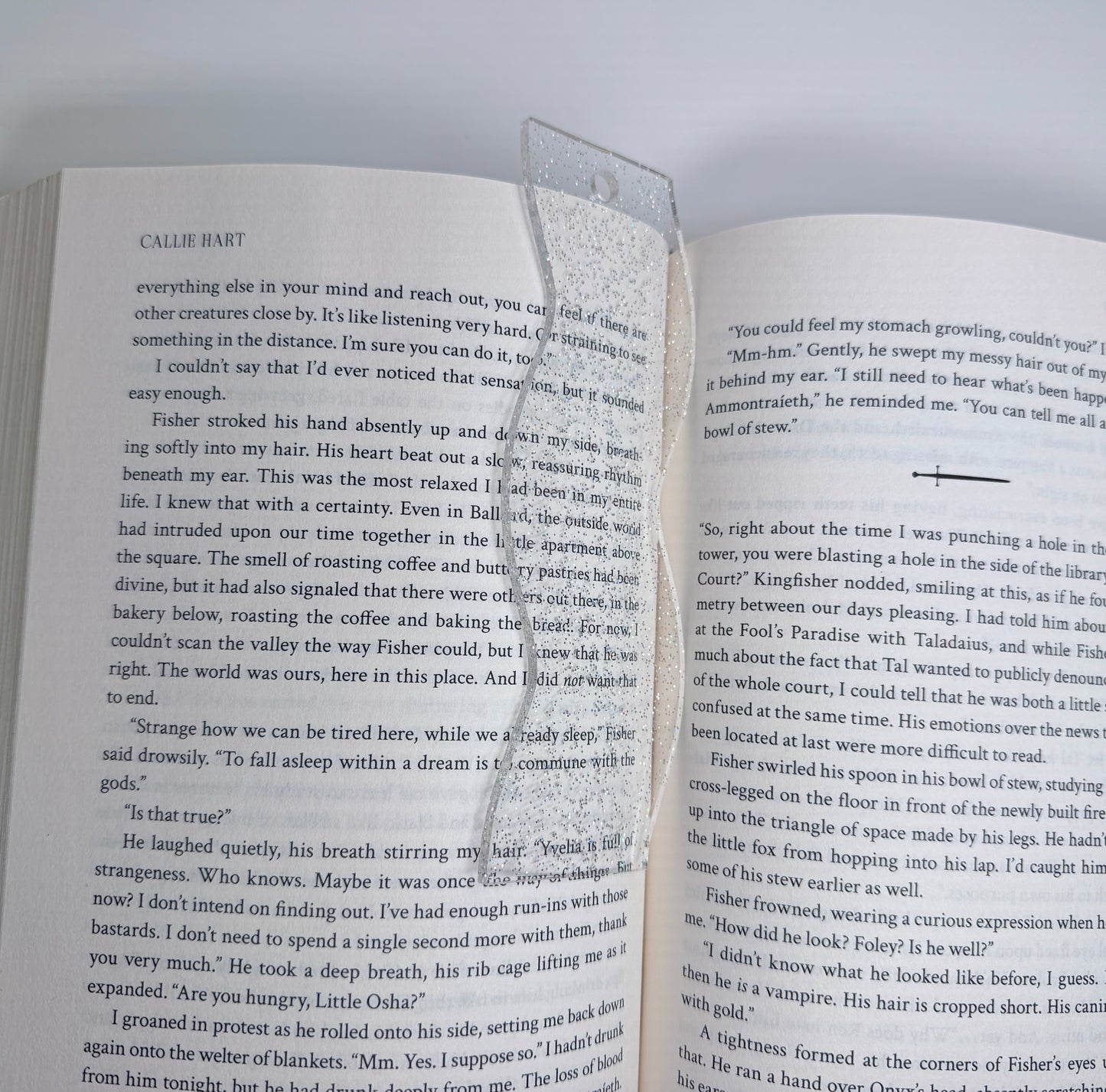 Glitter Wave Acrylic Bookmark