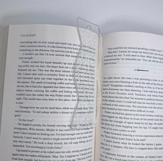 Glitter Wave Acrylic Bookmark