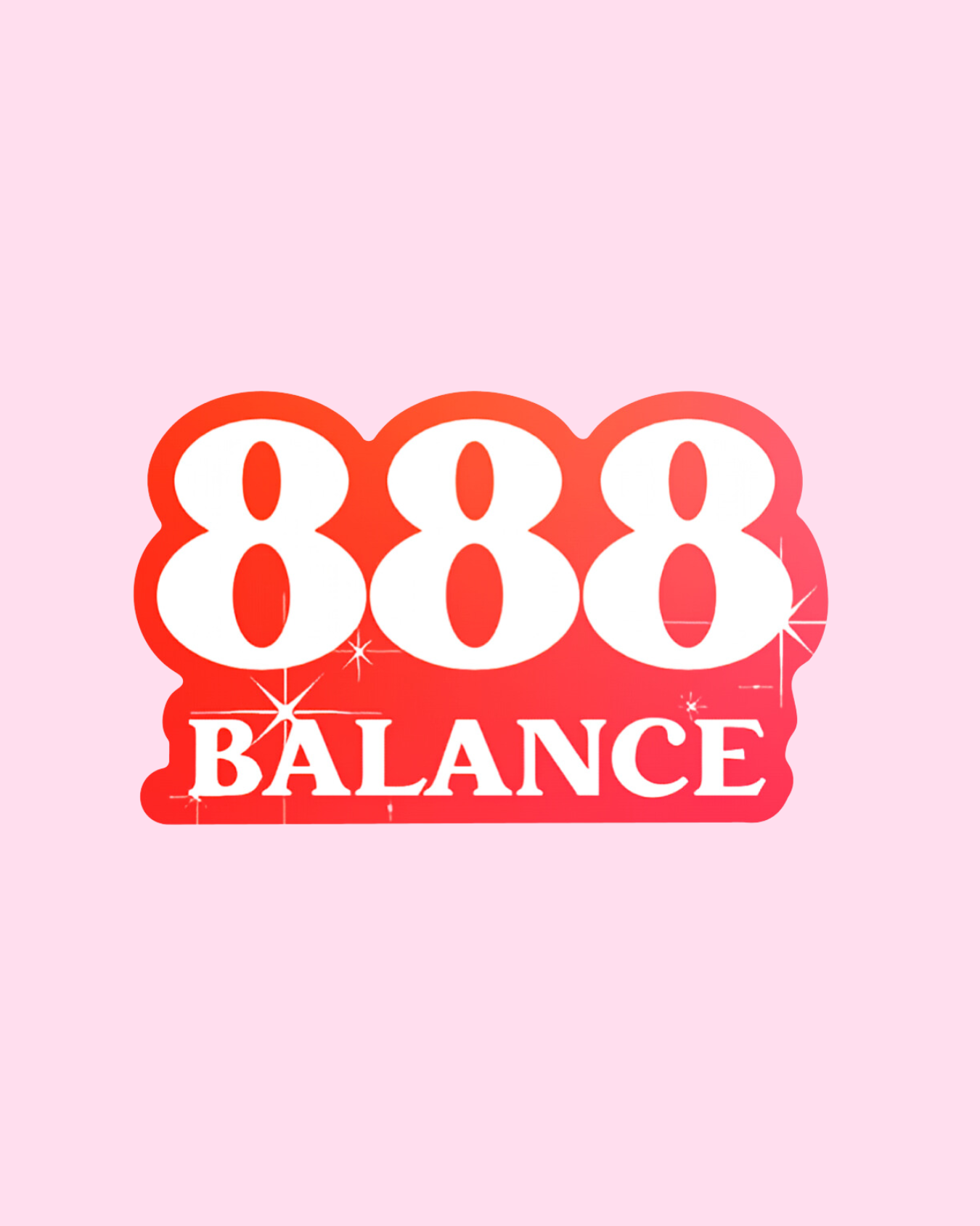 888 Red and white balance sticker