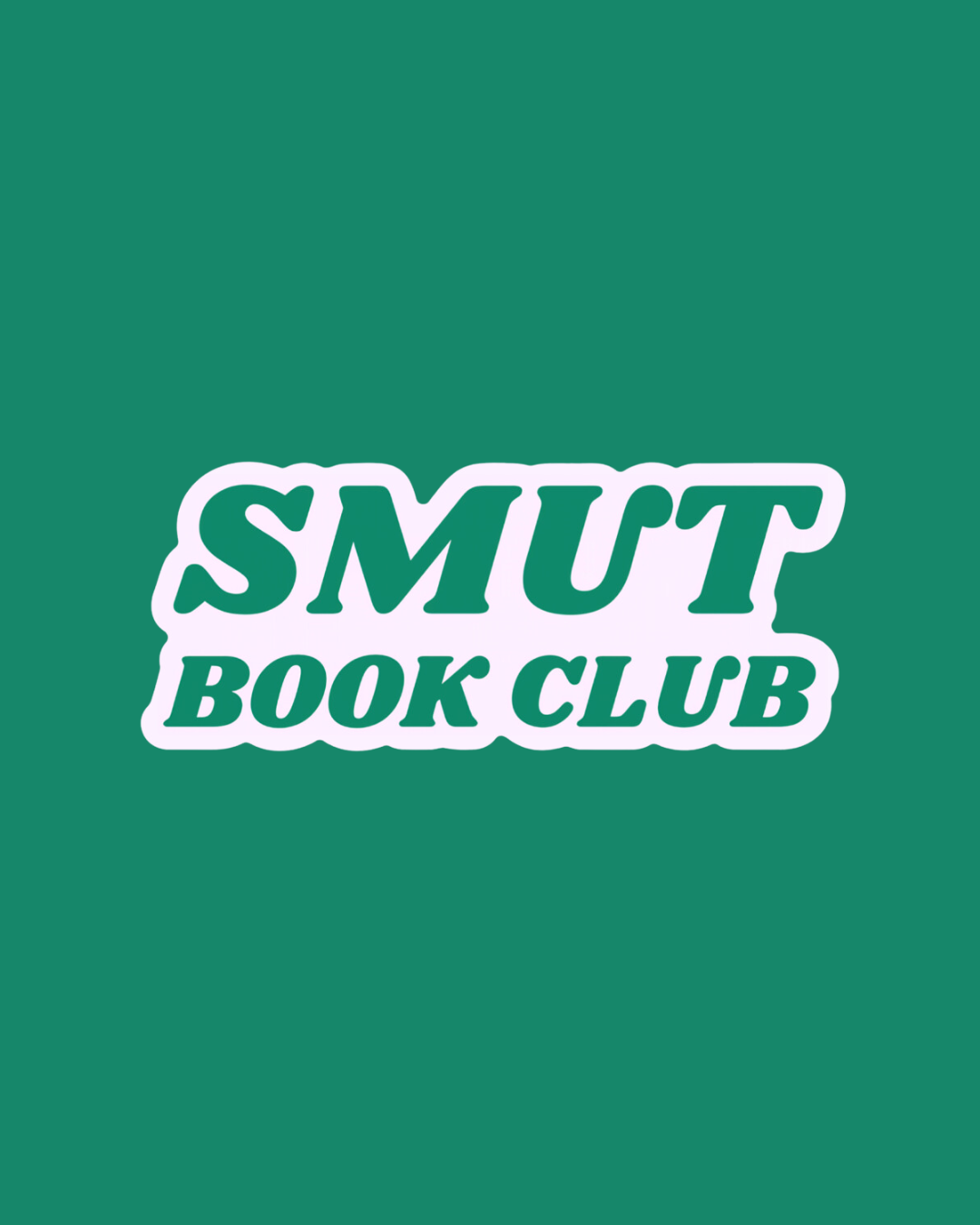 white and green smut bookclub sticker