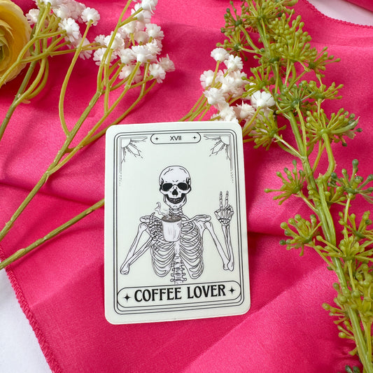 coffee lover tarot sticker