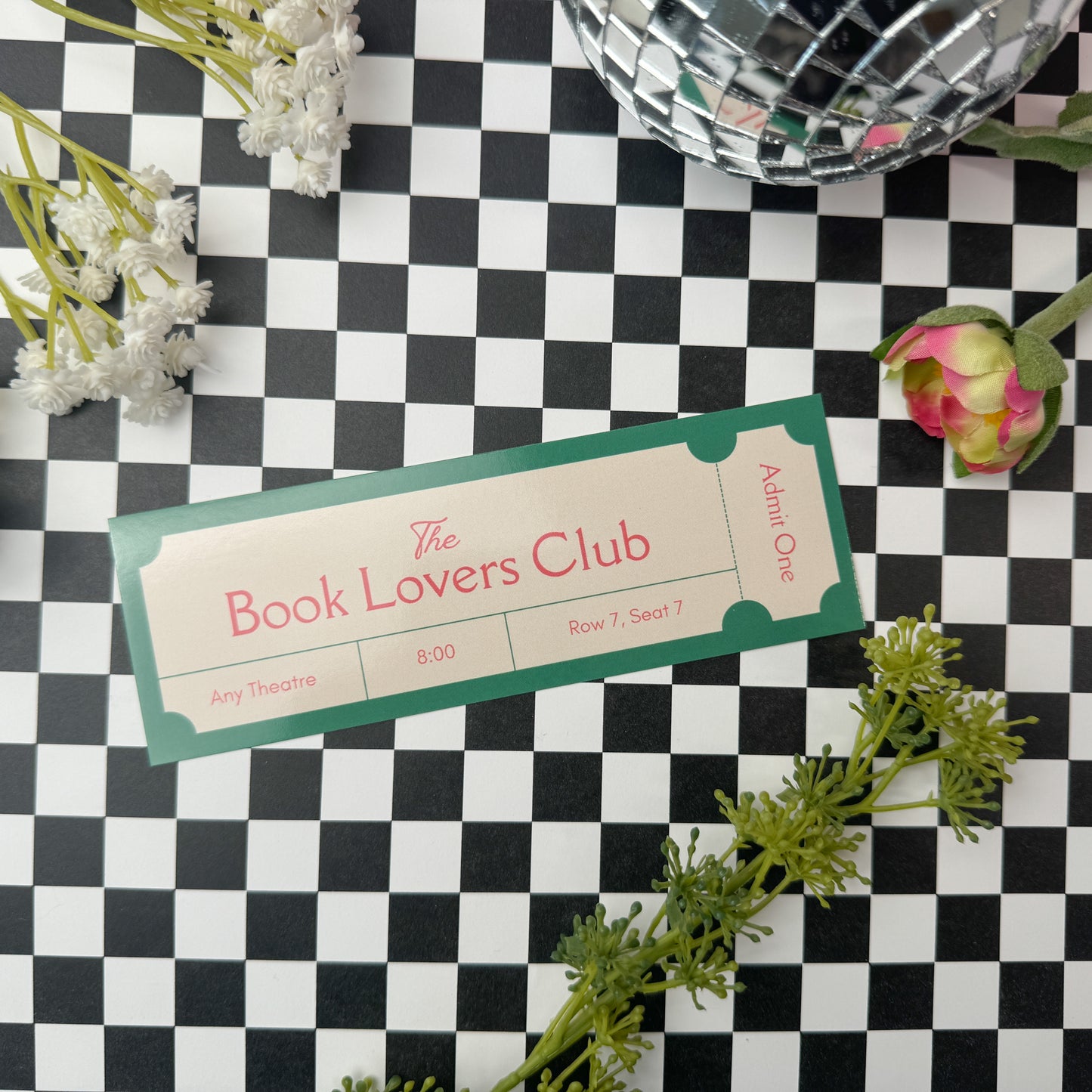 Booklovers Ticket Bookmark