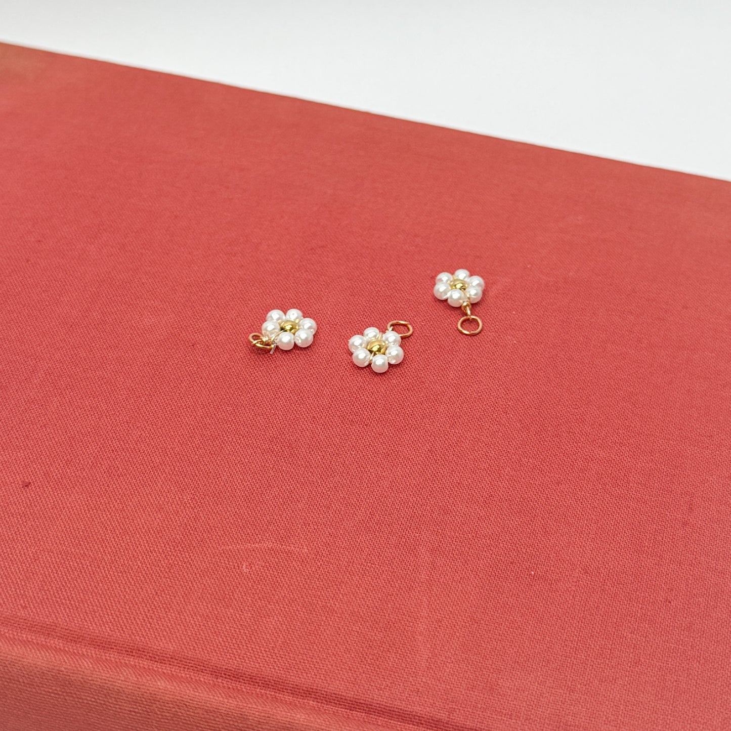 Gold Daisy Pearl Charm