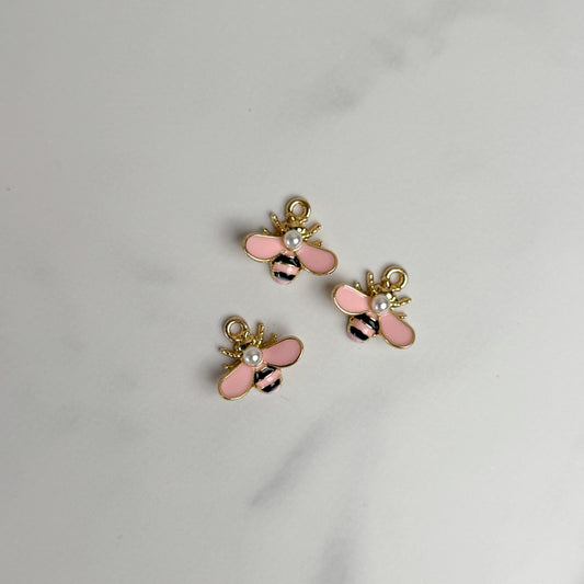 Pink Pearl Bee Charm