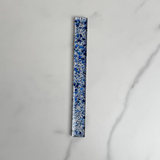 Dark Blue Resin Bookmark (Slim)