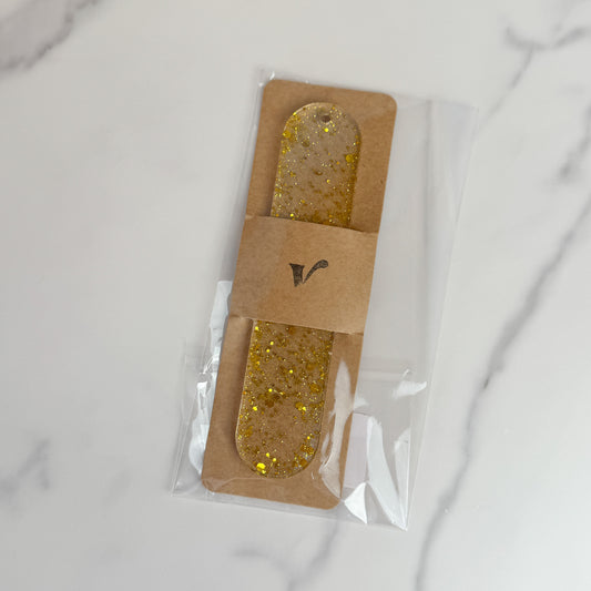 Golden Dragon Resin Bookmark (Round)