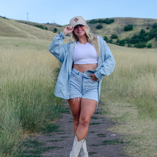 Cowboy Skeleton Tan Hat