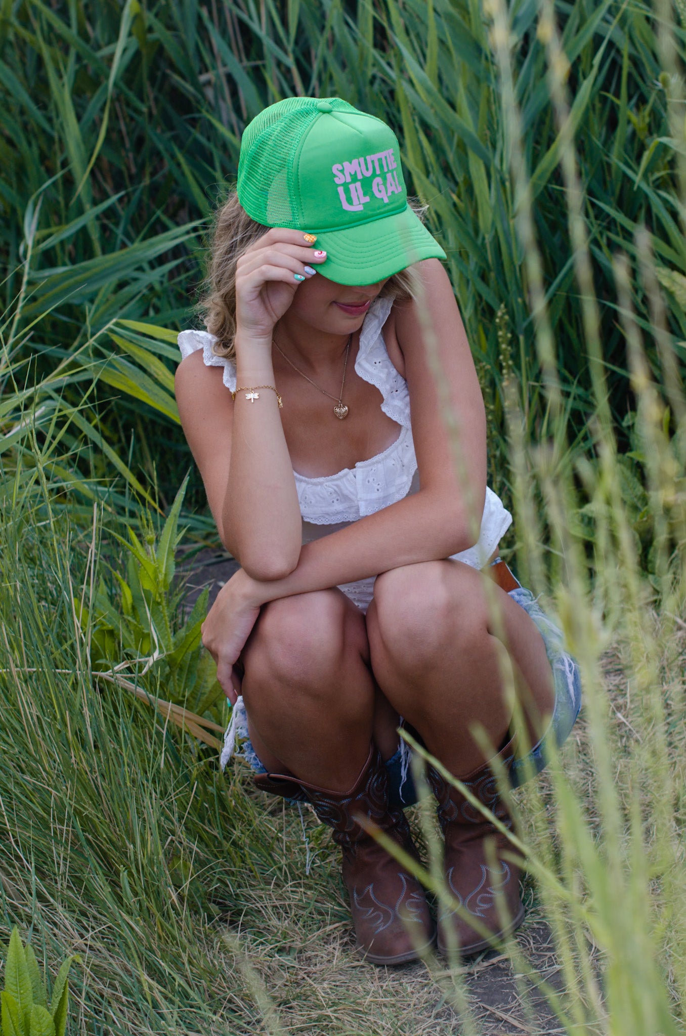Smuttie Lil Gal Kelly Green/Pink Hat