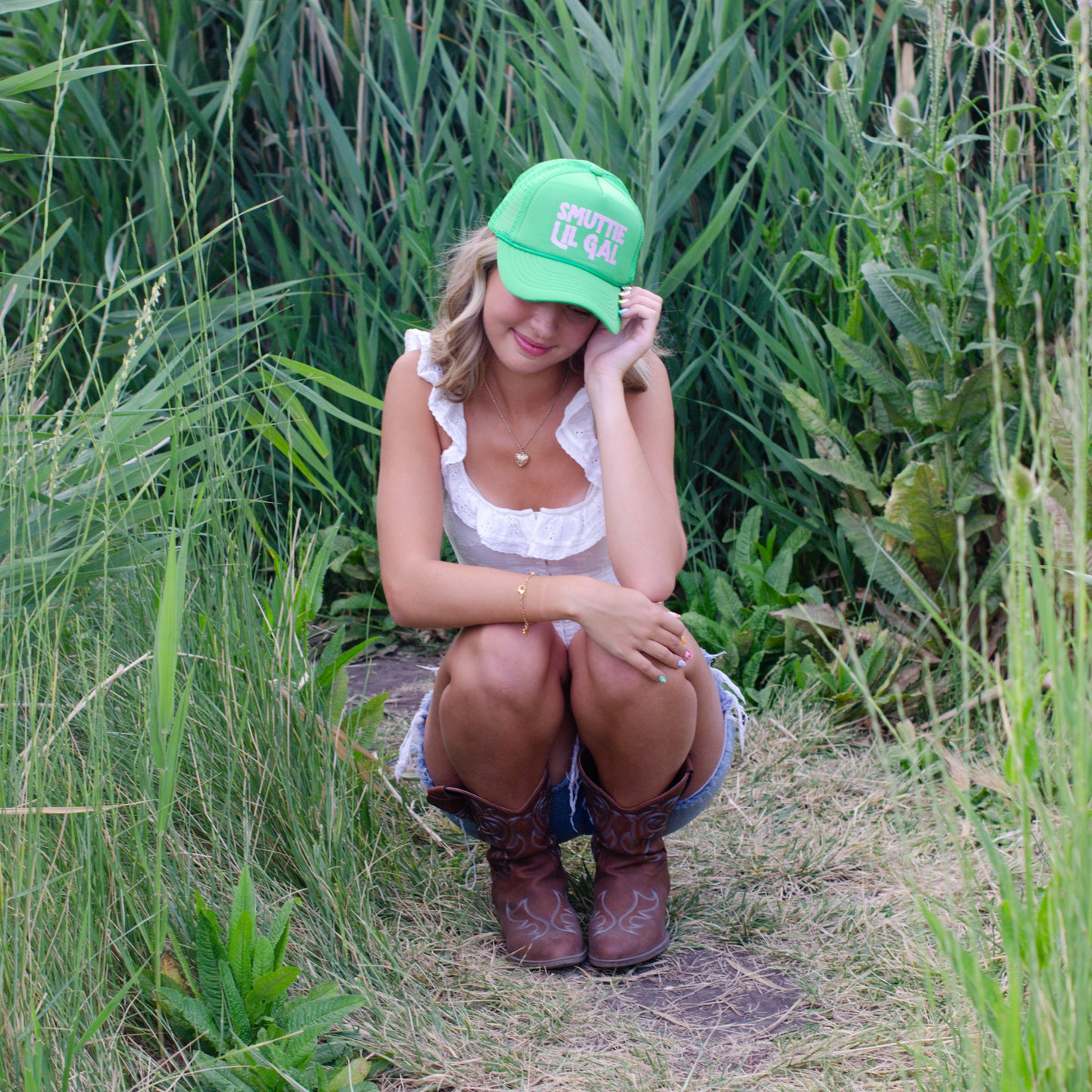 Smuttie Lil Gal Kelly Green/Pink Hat