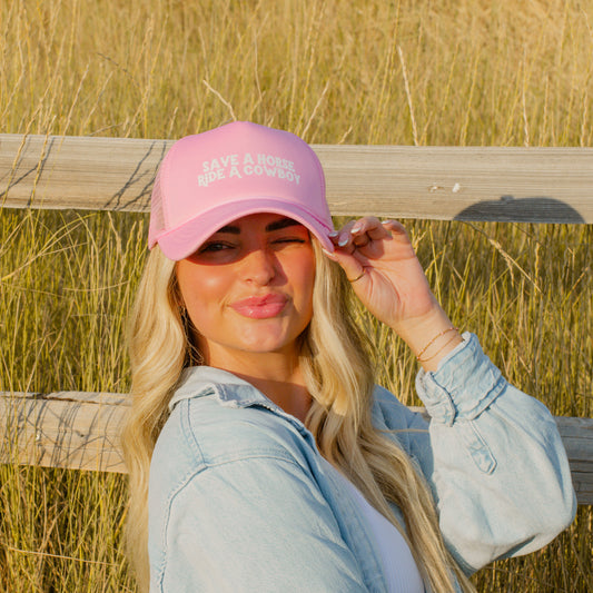Save A Horse Light Pink Hat