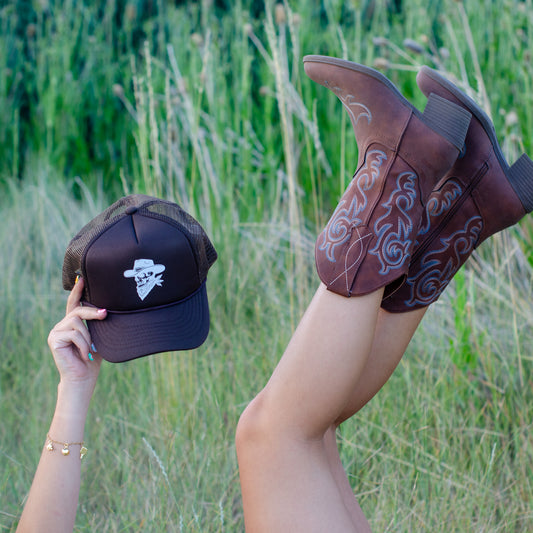 Cowboy Skeleton Chocolate Brown Hat