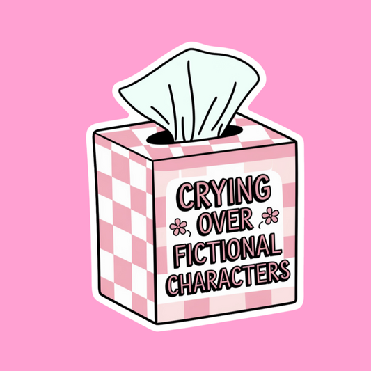 Crying Over Fictional Characters Sticker