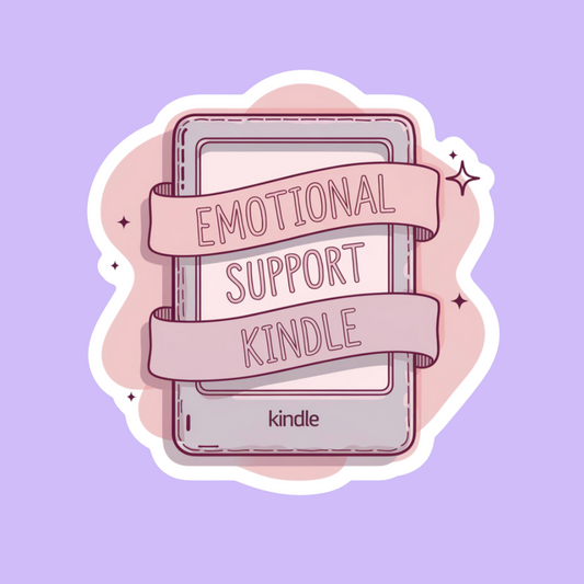 Emotional Support Kindle Sticker